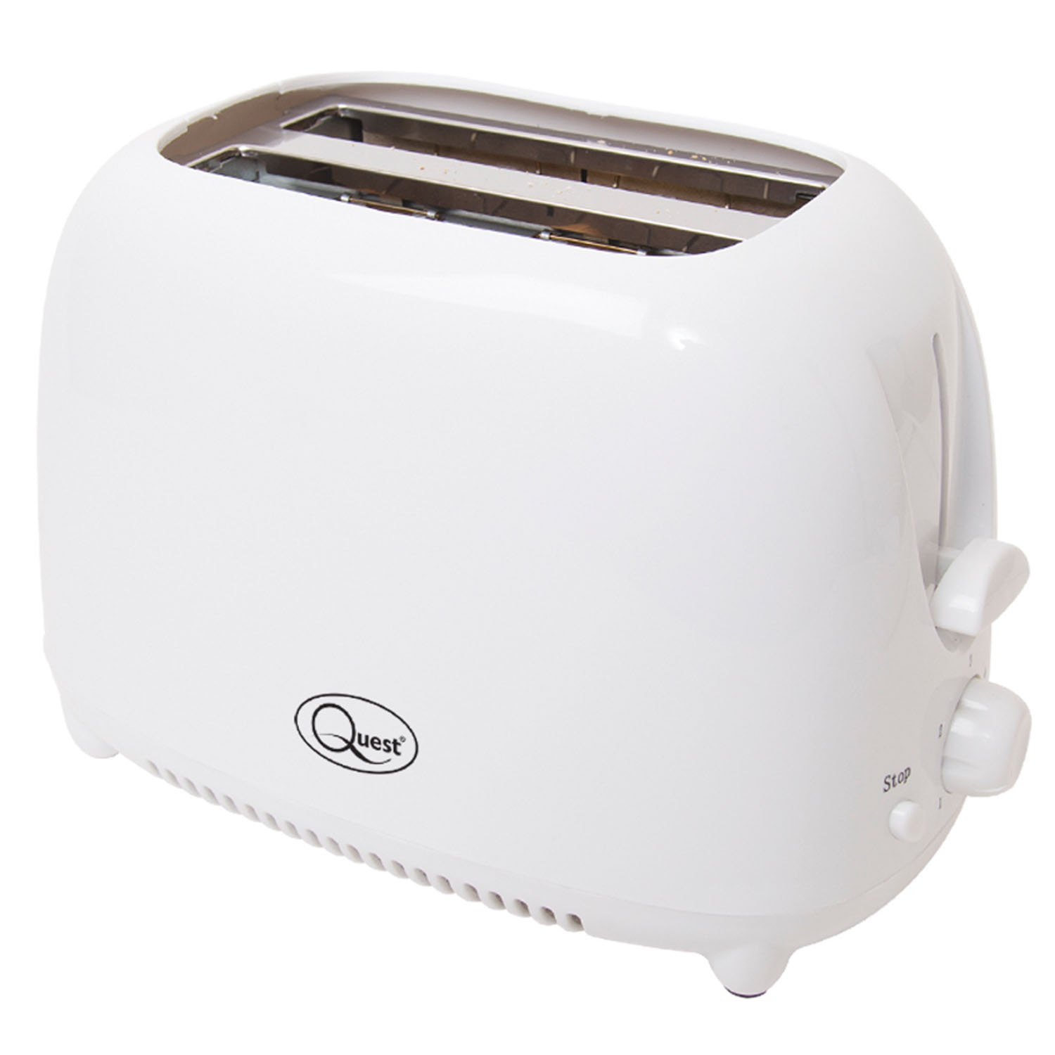 Quest Low wattage 2 slice white toaster 